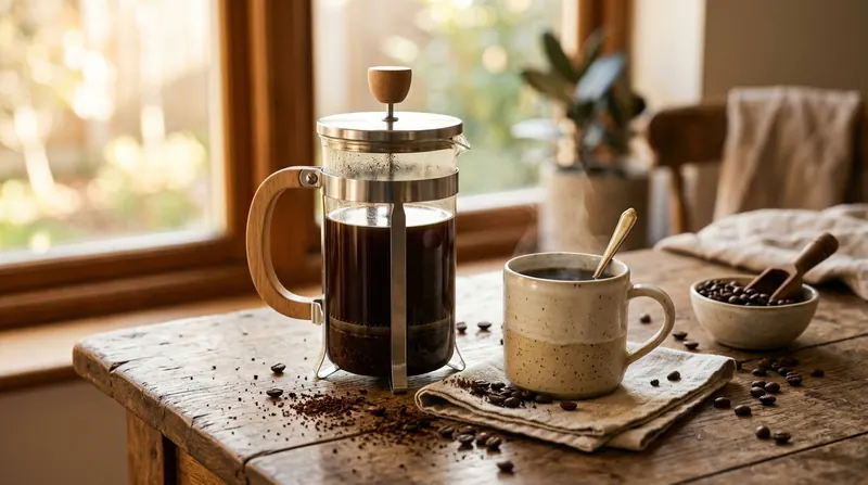 French Press Kaffee Zubereitung mit Ihrer Kaffeestempelkanne