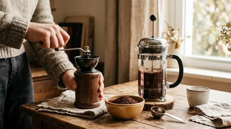 French Press Kaffee Zubereitung mit Ihrer Kaffeestempelkanne – Bild 1